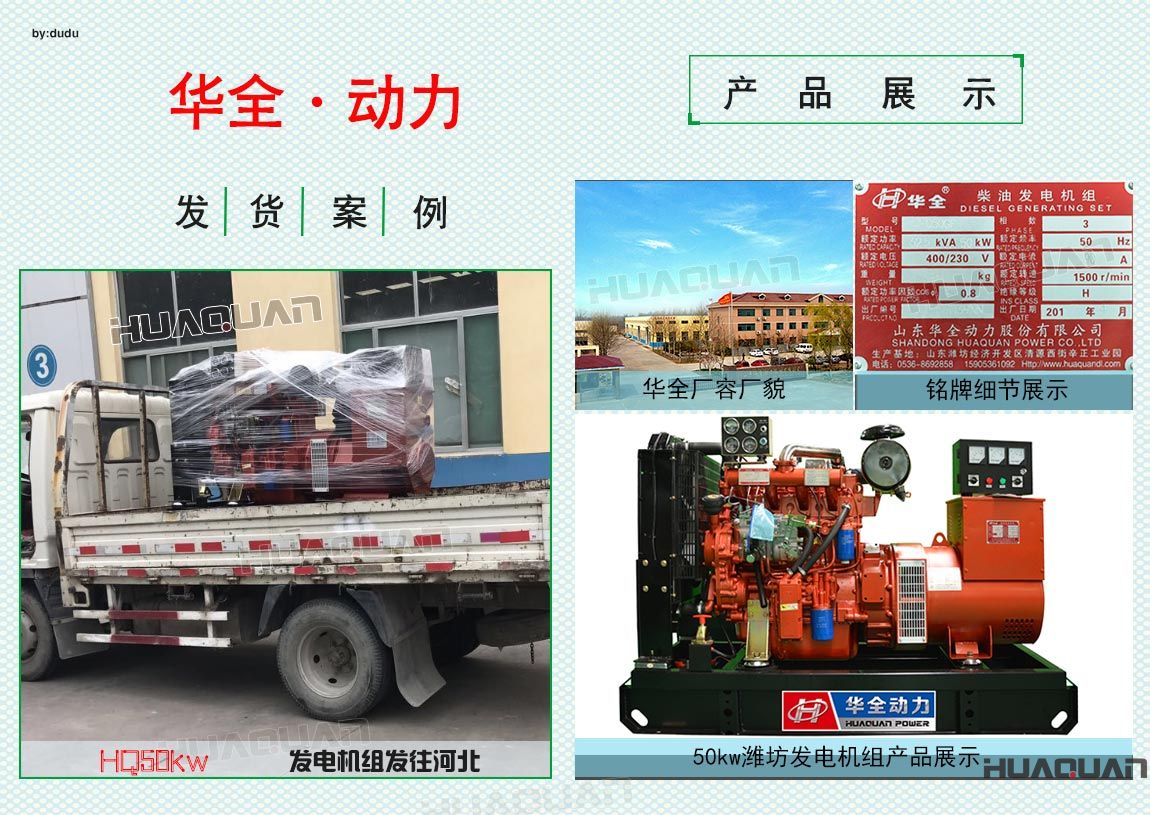 華全動力50kw濰坊發(fā)電機(jī)組于6月24日發(fā)往河北