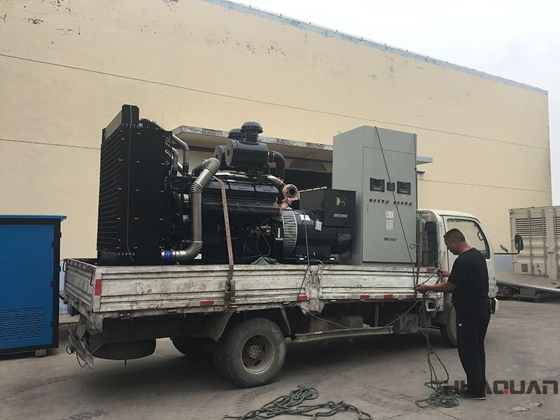 6.2號一臺HQ100GF立柜自啟動控制柜的柴油發(fā)電機組發(fā)往山東省淄博市